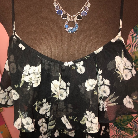 Abercrombie & Fitch Black Floral Dress - Picture 7 of 8